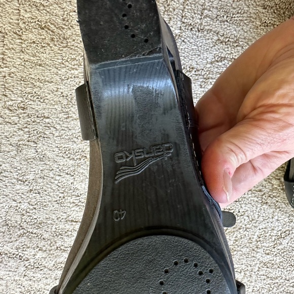 Dansko black wedge heels with leather upper - Picture 11 of 11